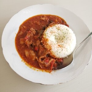 豚肉となすのトマト煮込み